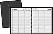 AT-A-GLANCE® 14-Month Academic Weekly Appointment Book, 8 1/4" x 10 7/8", 30% Recycled, Black, July 2014-August 2015