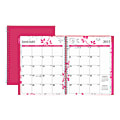 Blue Sky® 50% Recycled Wire-O Weekly/Monthly Planner, 8 1/2" x 11", Breast Cancer Awareness, January–December 2015