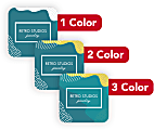 1, 2 Or 3 Color Custom Printed Labels And Stickers, Square, 1" x 1", Box Of 250