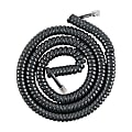 PowerGear Coiled Telephone Cord, 12', Black, 27639 1 thumbnail image