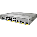 Cisco 3560CX-8TC-S Layer 3 Switch - 8 Ports - Manageable - 10/100/1000Base-T, 1000Base-X - 3 Layer Supported - 2 SFP Slots - PoE Ports - Desktop, Rack-mountable, Rail-mountable - Lifetime Limited Warranty