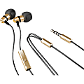 MEE audio Crystal In-Ear Headphones with Microphone Made with Swarovski Crystals (Gold) - Stereo - Mini-phone - Wired - 16 Ohm - 20 Hz - 20 kHz - Earbud - Binaural - In-ear - 3.92 ft Cable - Gold 1 thumbnail image