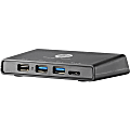 HP 3001pr USB3 Port Replicator - for Notebook - USB - 3 x Total USB Ports - 1 x USB 2.0 Ports - 2 x USB 3.0 Ports - Network (RJ-45) - HDMI - VGA - Wired - Charging Capability - Headphone - Microphone 1 thumbnail image