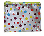 Inkology Transparent Dot Binder Pencil Pouches, 7-1/2" x 9-1/2", Assorted Colors, Pack Of 12 Pouches 1 thumbnail image