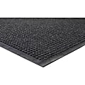 Genuine Joe Waterguard Floor Mat - Floor - 10 ft Length x 36" Width - Rectangle - Rubber - Charcoal - 1Each