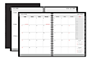 Office Depot® Brand 14-Month Academic Weekly/Monthly Planner, 8" x 11", Black, July 2018 to August 2019 1 thumbnail image