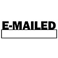 Xstamper® One-Color Title Stamp, Pre-Inked, "E-Mailed", Red