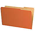 Pendaflex® Legal-Size Interior File Folders, 1/3 Cut, Orange, Box Of 100
