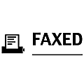 Xstamper® Pre-Inked, Re-Inkable Two-Color Title Stamp, "Faxed"