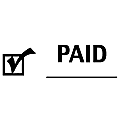 Xstamper® Pre-Inked, Re-Inkable Two-Color Title Stamp, "Paid"