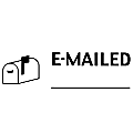 Xstamper® Pre-Inked, Re-Inkable Two-Color Title Stamp, "E-Mailed"