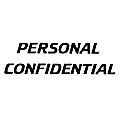 Xstamper® Pre-Inked, Re-Inkable Two-Color Title Stamp, "Personal/Confidential"
