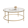 Sauder® International Lux Coffee Table, Round, Satin Gold