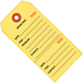 Partners Brand Consecutively Numbered Repair Tags, 4 3/4" x 2 3/8", 100% Recycled, Yellow, Case Of 1,000