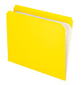 Pendaflex® Reinforced-Top File Folders, Straight Cut Tab, Letter Size, Yellow, Box Of 100 Folders