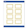 Avery® Print-To-The-Edge Labels & Sure Feed®, S00-DHF-PRWMP10, 2" x 3", Matte White, Preprinted Multi-Lined Gold Border Design, Pack Of 80 1 thumbnail image