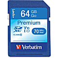 Verbatim™ Premium UHS-I Class 10 SDXC Memory Card, 64GB