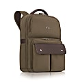 Solo Executive Polyester Backpack For 15.6" Laptops, Brown/Khaki
