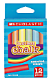 Scholastic® Dustless Chalk, Assorted Colors, Pack Of 12 Sticks