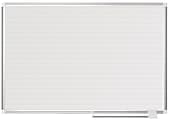 MasterVision® Planning Magnetic Dry-Erase Board With 1" Grid, Laquered Steel, 36" x 48", Aluminum Frame