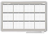 MasterVision Dry-Erase Calendar Board, Monthly Grid, 36” x 48”
