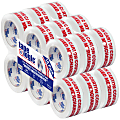 Tape Logic® Mixed Merchandise Preprinted Carton Sealing Tape, 3" Core, 2" x 110 Yd., Red/White, Pack Of 18 1 thumbnail image