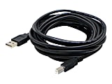 AddOn 15.0ft USB 2.0 (A) to USB 2.0 (B) Adapter Cable - USB cable - USB Type B (M) to USB (M) - 15 ft - black 1 thumbnail image