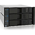 Icy Dock FlexCage MB973SP-1B Drive Bay Adapter - Serial ATA Host Interface Internal - Black - 3 x 3.5" Bay 1 thumbnail image