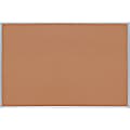 Lorell® Basic Cork Board, 24" x 18", Aluminum Frame With Silver Finish