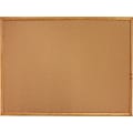 Lorell® Wood Frame Cork Board, 36" x 24", Wood Frame With Oak Finish