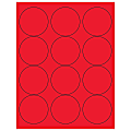 Office Depot® Brand Labels, LL194RD, Circle, 2 1/2", Fluorescent Red, Case Of 1,200 1 thumbnail image