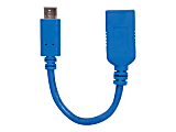 Manhattan SuperSpeed USB 3.1 Gen1 Type-C Male To Type-A Female Device Cable, 5 Gbps, 6", Blue, 353540