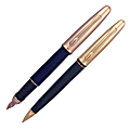 Yafa® Scenario™ Fountain Pen And Ballpoint Pen Set, Medium Point, 1.0 mm, Blue Barrel, Assorted Ink Colors