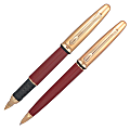 Yafa® Scenario™ Fountain Pen And Ballpoint Pen Set, Medium Point, 1.0 mm, Red Barrel, Assorted Ink Colors 1 thumbnail image
