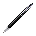 Aldo Domani Torino Ballpoint Pen With Leather Case, Medium Point, 1.0 mm, Black Barrel, Black Ink