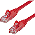 StarTech.com 150ft Red Cat6 Patch Cable with Snagless RJ45 Connectors - Long Ethernet Cable - 150ft Cat 6 UTP Cable - First End: 1 x RJ-45 Male Network - Second End: 1 x RJ-45 Male Network - Patch Cable - Gold Plated Connector - Red