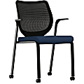 HON® Nucleus Series Multipurpose Stacking Chair, Black/Blue