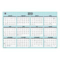 Blue Sky® Wall Planner, Erasable, 36" x 24", Piccadilly, January–December 2015