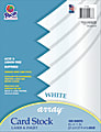 Pacon® Card Stock, Letter Paper Size, 65 Lb, White, 100 Sheets
