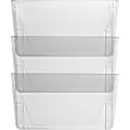 Sparco Stak-A-File Vertical Filing Systems - 14.5" Height x 13.1" Width x 4.3" Depth - Wall Mountable - Clear - 3 / Pack