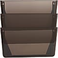 Sparco Stak-A-File Vertical Filing Systems - 14.5" Height x 13.1" Width x 4.3" Depth - Wall Mountable - Smoke - 3 / Pack
