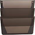 Sparco Stak-A-File Vertical Filing Systems, 14.5"H x 13.1"W x 4.3"D, Wall Mountable, Smoke, 3 / Pack 1 thumbnail image