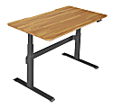 VARIDESK ProDesk Electric Height-Adjustable Desk, 60"W, Butcher Block/Slate