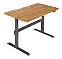 VARIDESK ProDesk Electric Height-Adjustable Desk, 60"W, Butcher Block/Slate 1 thumbnail image