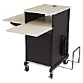 Oklahoma Sound® Jumbo Plus Presentation Cart, Ivory/Black