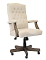 Boss Button-Tufted Ergonomic High-Back Chair, Champagne Velvet