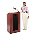 AmpliVox SW450, Wireless Presidential Plus Lectern, 46.50"H x 25.50"W x 20.50"D, Assembly Required, Mahogany 1 thumbnail image