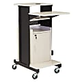 Oklahoma Sound? Premium Plus Presentation Cart With Storage Cabinet, Ivory/Black 1 thumbnail image