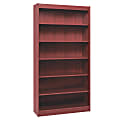Lorell® Veneer Modular Shelving Bookcase, 6-Shelf, 72"H x 36"W x 12"D, Mahogany