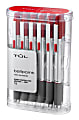 TUL® BP Series Retractable Ballpoint Pens, Medium Point, 1.0 mm, Silver Barrel, Red Ink, Pack Of 12 Pens 1 thumbnail image